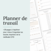 Planner de travail à imprimer