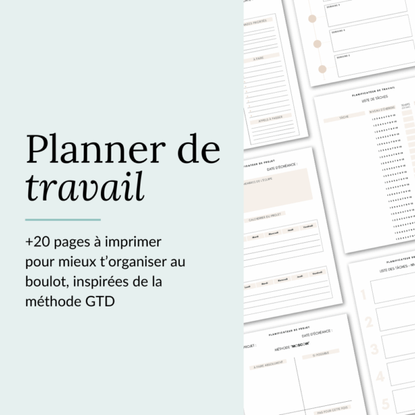 Planner de travail à imprimer