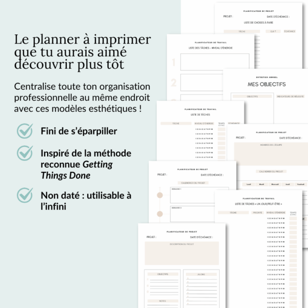 Planner de travail non daté – Image 2