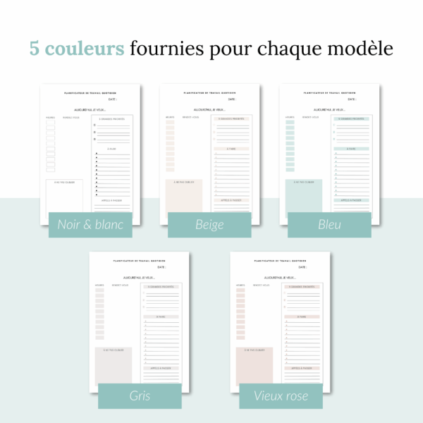 Planner de travail non daté – Image 4