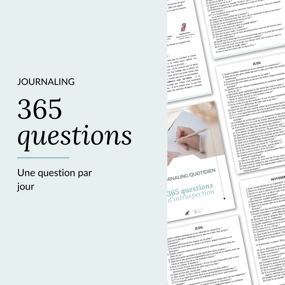 Journaling quotidien : 365 questions