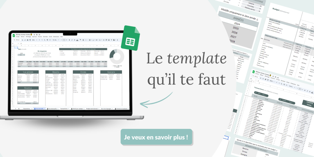 Template Google Sheets pour gérer son budget mensuel