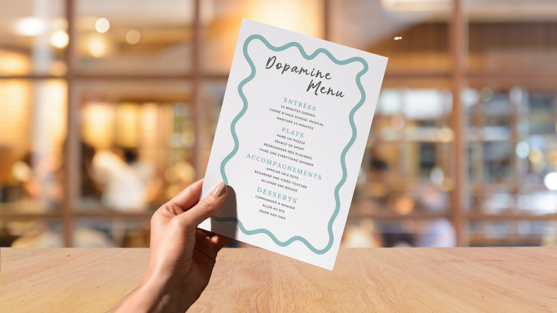 Illustration d'un dopamine menu