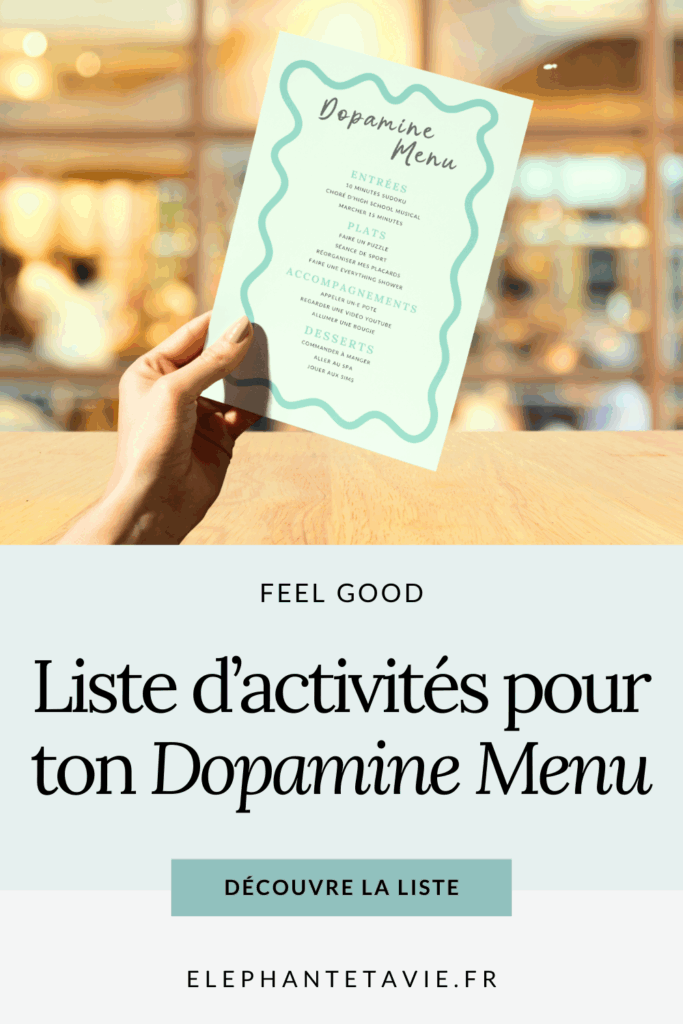 Liste d'activités pour ton Dopamine Menu