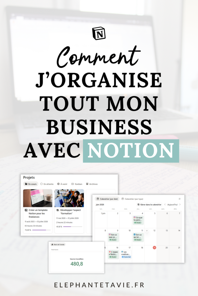 Comment j'organise tout mon business avec Notion