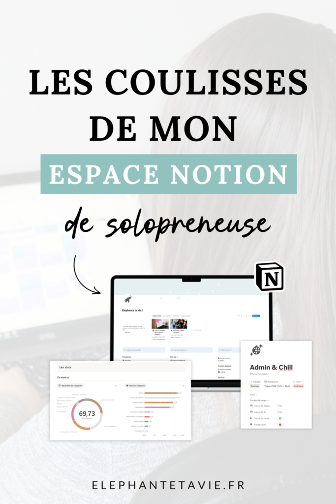 Les coulisses de mon espace Notion de solopreneuse
